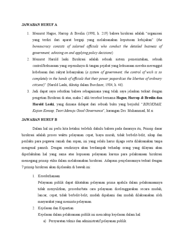 Joki uas birokrasi pdf