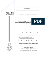 Habilidades y Proceso de Lectura para La Comprension y Analisis de Una Obra Literaria Electronica Tatuaje