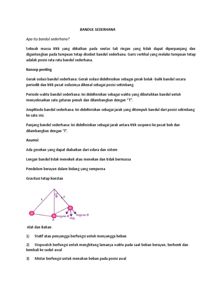 Bandul Fisika | PDF