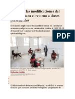 Estas Son Las Modificaciones Del Minedu para El Retorno A Clases Presenciales