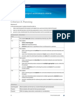 Personal Project Assessment Criteria