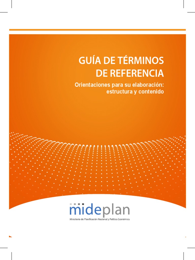 Mideplan (2018) - Guia de Términos de Referencia. | PDF | Evaluación ...
