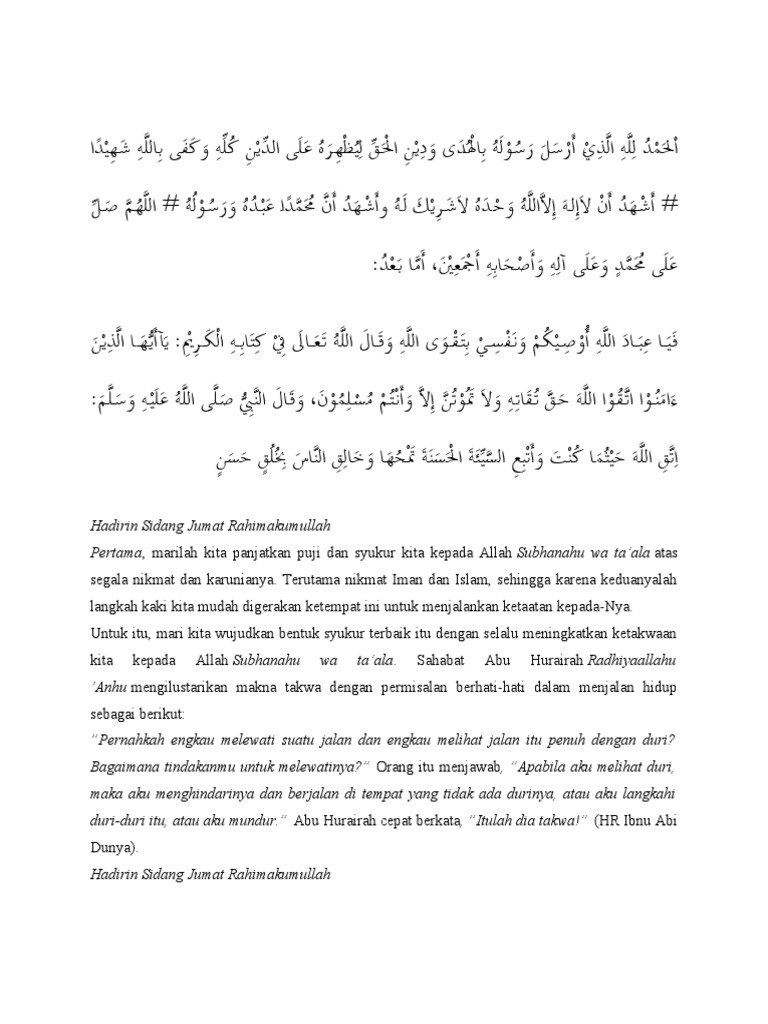 Khutbah Jum'at PDF