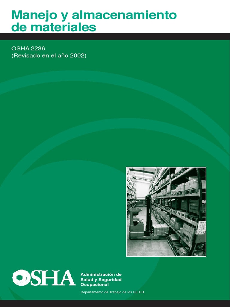 Manejo y Almacenamiento de Materiales OSHA | PDF | Administración de ...