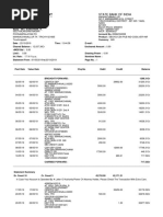 Statement of Account: State Bank of India