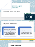 Peluang Kerja Dan Aspek Legalitas Nutrisionis