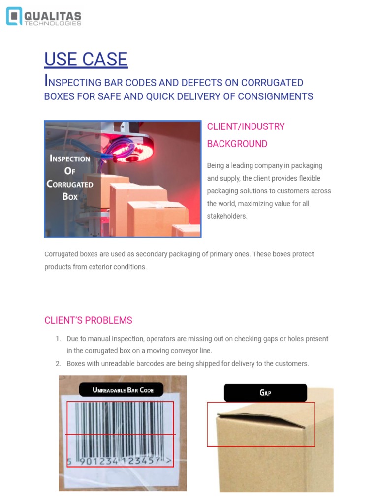 Corrugated Boxes Bar Code and Defect Inspection PDF Barcode Packaging And Labeling
