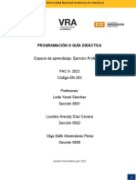 Programación Didáctica Ejercicio Profesional PAC II 12 JULIO A DICIEMBRE 2022