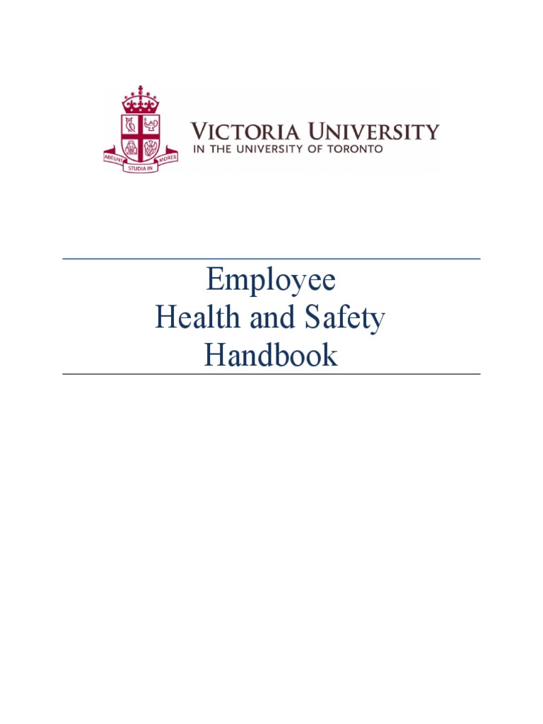 Employee Health and Safety Handbook PDF Occupational Safety And