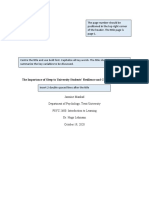 Sample Student Title Page - APA 7