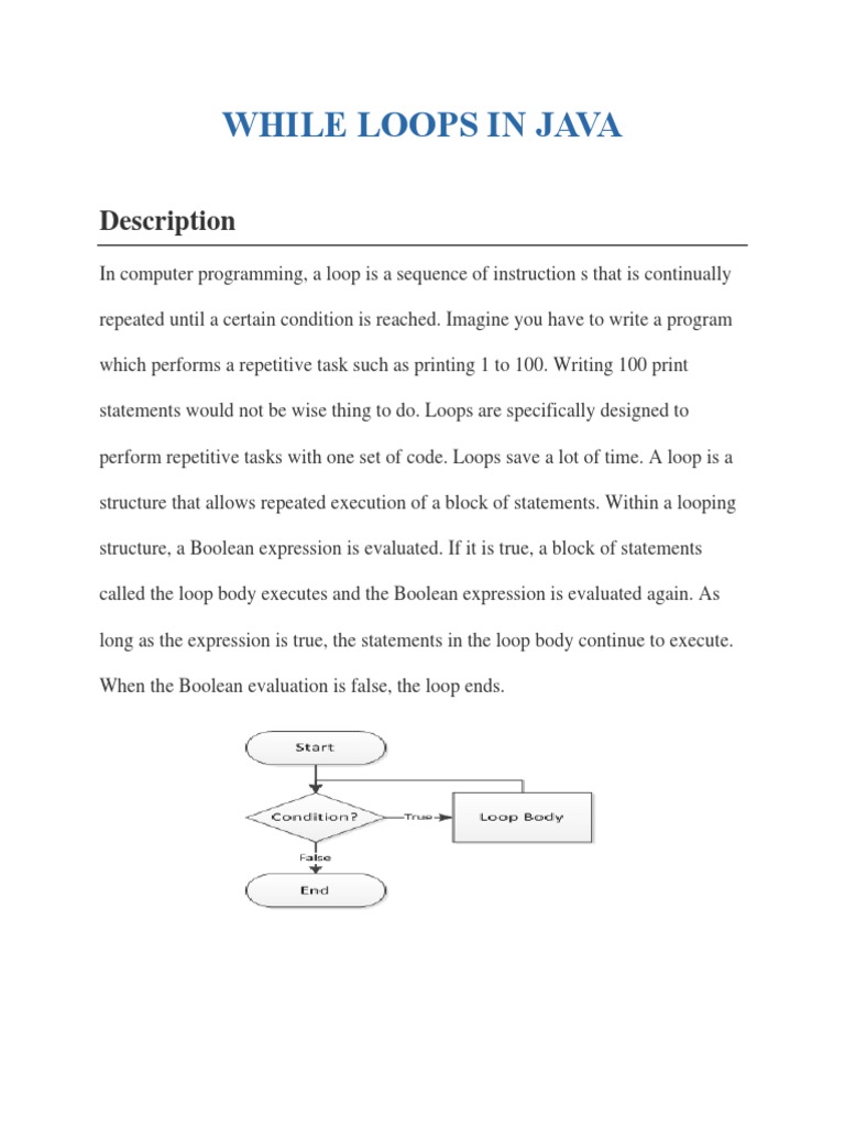 While Loops in Java | PDF | Control Flow | Boolean Data Type