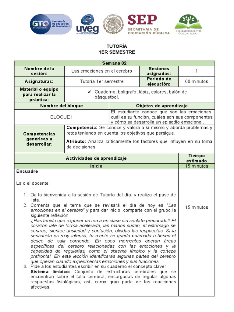 Semana 2 Las Emociones En El Cerebro Pdf Las Emociones Cerebro