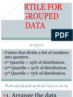 percentile, position undrouped data