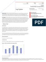 Financing and Barley Crop Update: United Malt Group (UMG)