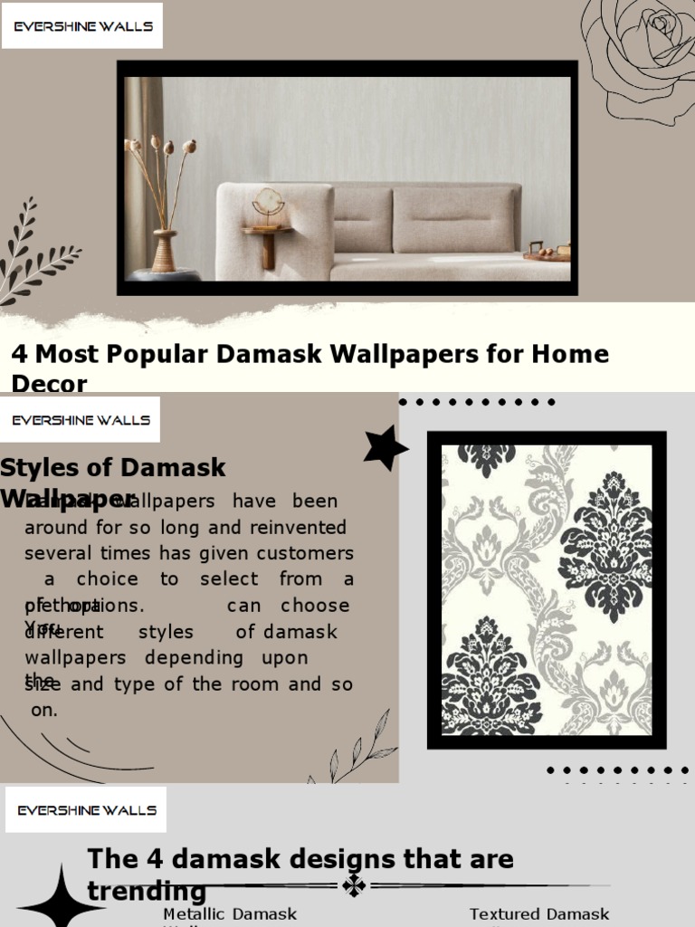4 Most Popular Damask Wallpapers For Home Decor PDF