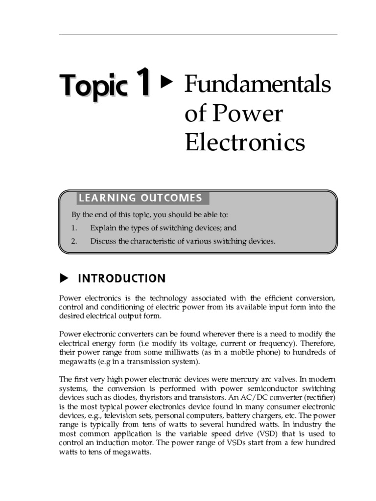 Fundamentals of Power Electronics PDF Transistor Power Electronics
