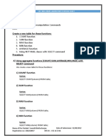 CSE 3001 Lab Exercise on Data Manipulation Commands