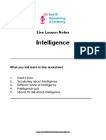 Intelligence - Lesson Notes
