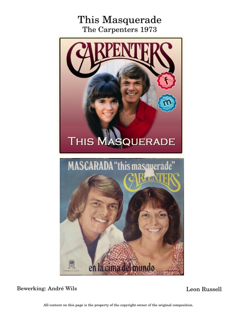Masquerade Carpenters PDF