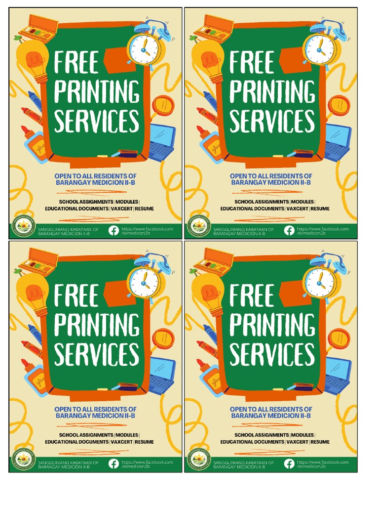 Free Printing Layout PDF