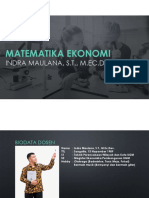 Matematika Ekonomi - Indra Maulana - Pertemuan 1
