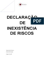 DECLARAÇÃOde Inexistenciaderisco