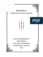 Proposal Saluran Irigasi Subak