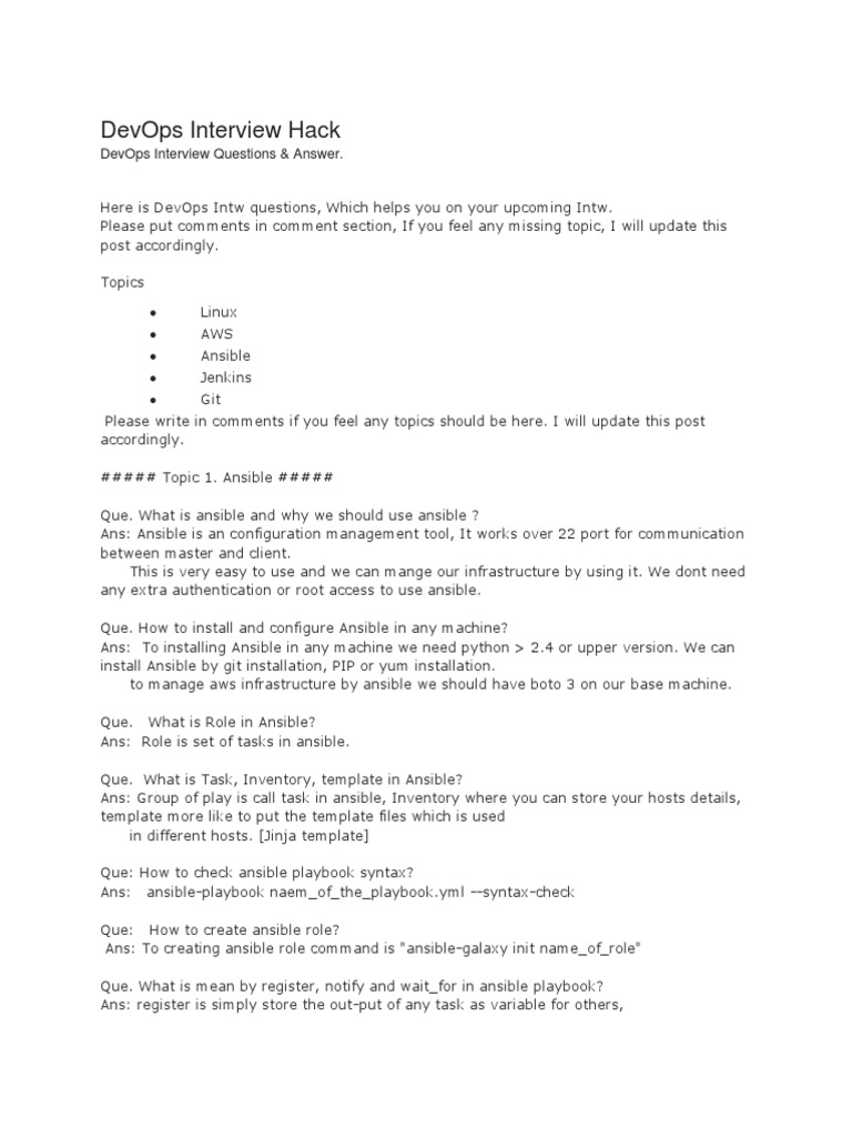 Devops interview questions with answers 1 pdf software engineering