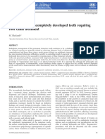 Australian Dental Journal - 2016 - Harlamb - Management of Incompletely Developed Teeth Requiring Root Canal Treatment