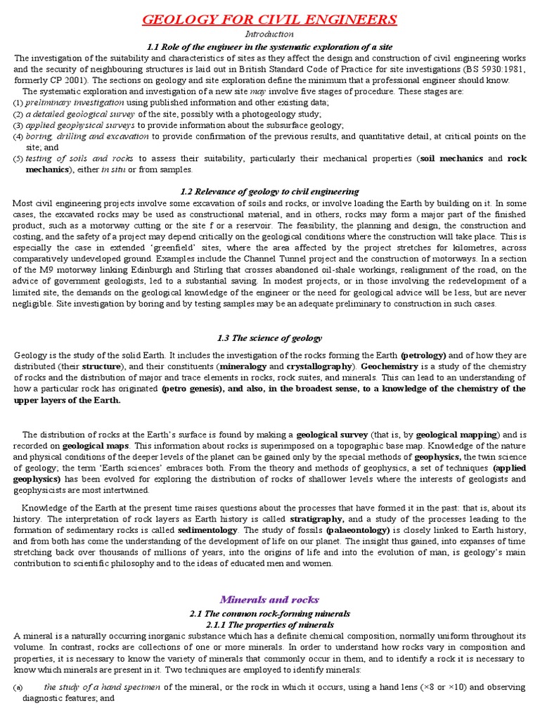 ENGINEERING GEOLOGY FOR CIVIL ENGINEERS PDF visual data 8