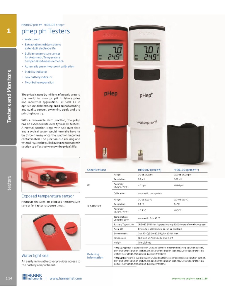 Hanna Instruments | PDF