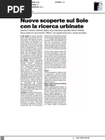 Nuove scoperte sul sole con la ricerca urbinate - Il Resto del Carlino del 13 settembre 2022