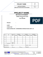 Method Statement - Piling