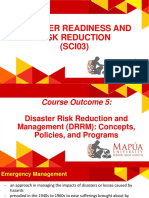 SCI03 - PPT - CO5 - Disaster Risk Reduction and Management (DRRM) - Concepts, Policies, and Programs