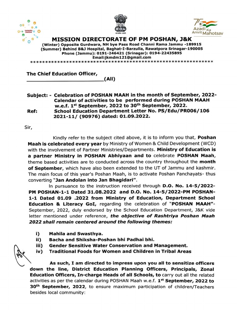 POSHAN MAAH PM POSHAN | PDF