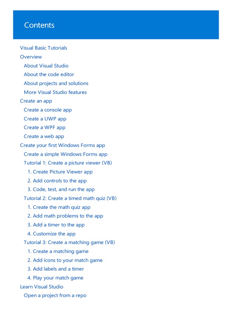 VB | PDF | Microsoft Visual Studio | Visual Basic .Net