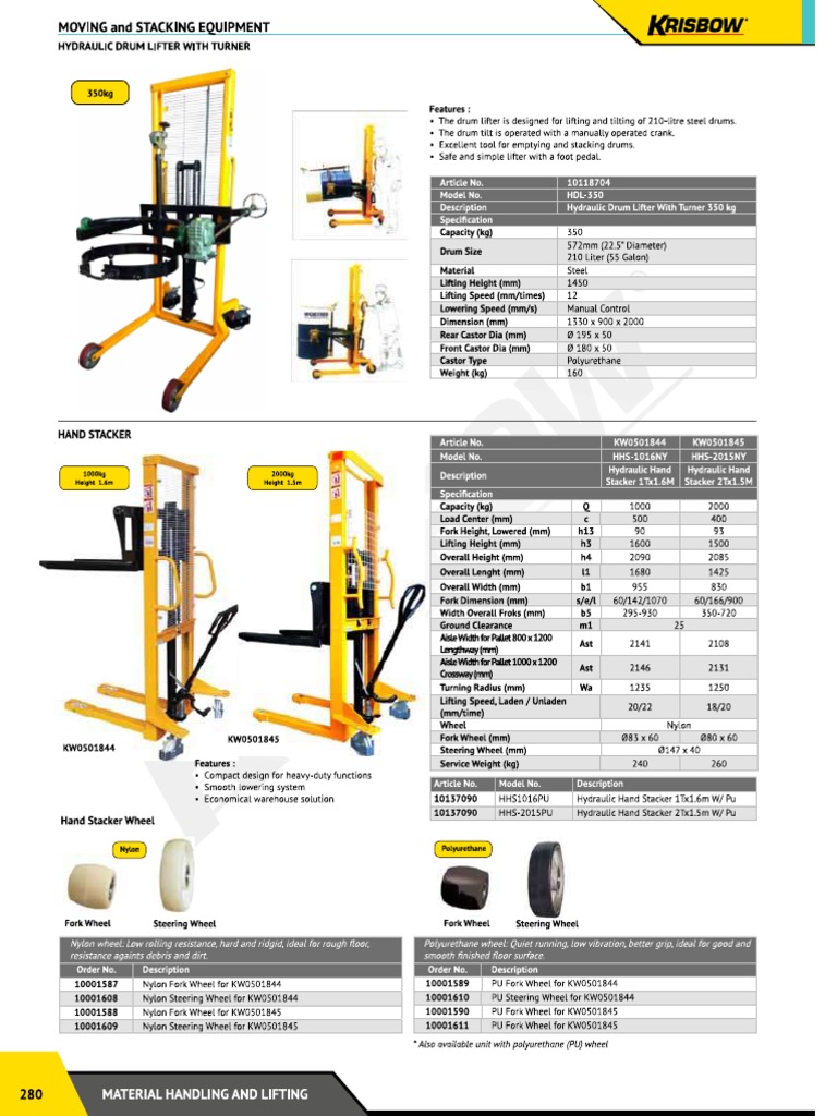 Hand Stacker Krisbow PDF