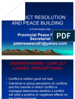 Managing Conflicts and Peace Building.