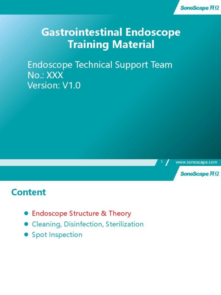 Gastrointestinal Endoscope Training Material PDF Endoscopy
