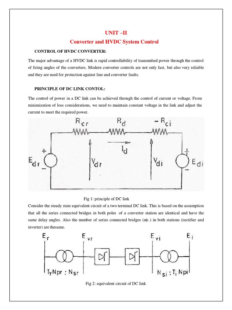 HVDC Converter Control Techniques | PDF | High Voltage Direct Current ...