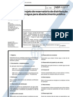 NBR 12217 - Projetos de reservatório de distribuição de água para abastecimento público