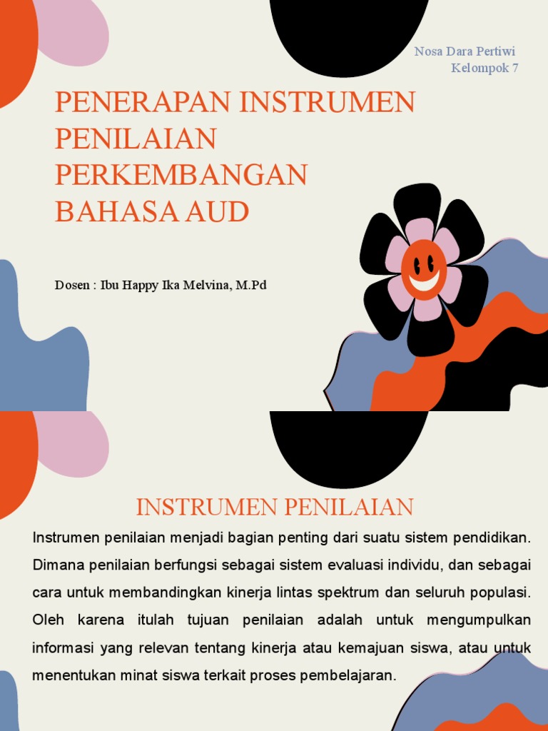 Penerapan Instrumen Penilaian Perkembangan Bahasa Aud New | PDF