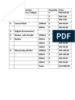 Science Apparatus Needed for Experiment