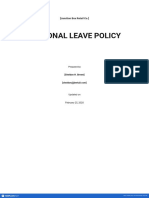 Personal Leave Policy Template