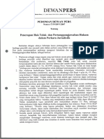 Pedoman DP No 1 TTG Penerapan Hak Tolak Dan Pertanggung Jawabann Hukum