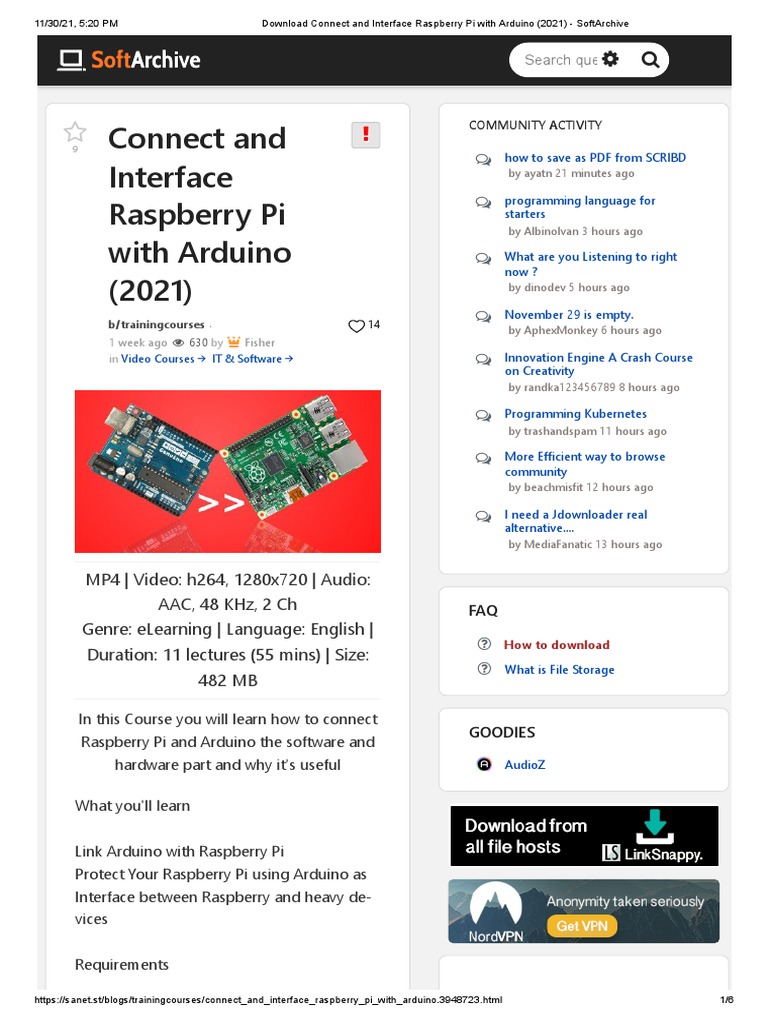 Connect and Interface Raspberry Pi With Arduino - SoftArchive | PDF ...