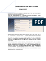 Tutorial Setting Resolution and Overlay Win 7