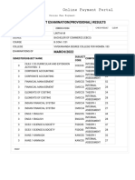 Bangalore University - Provisional Examination Results