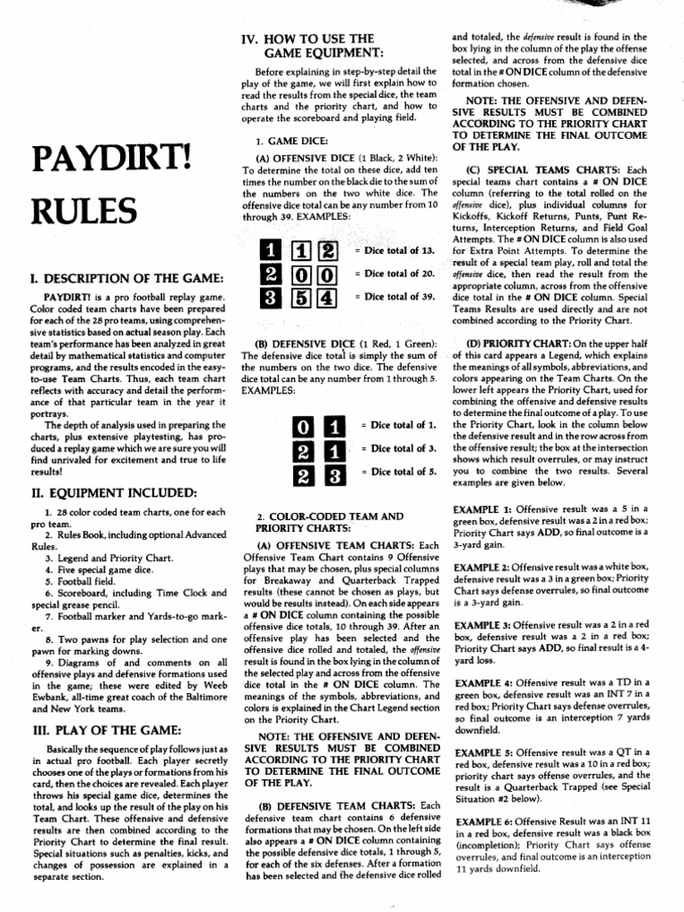 Paydirtrules | PDF
