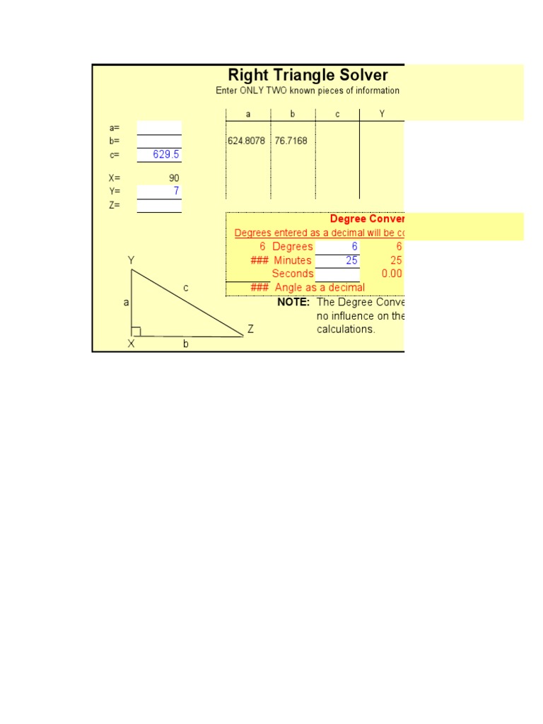 Right Triangle Solver